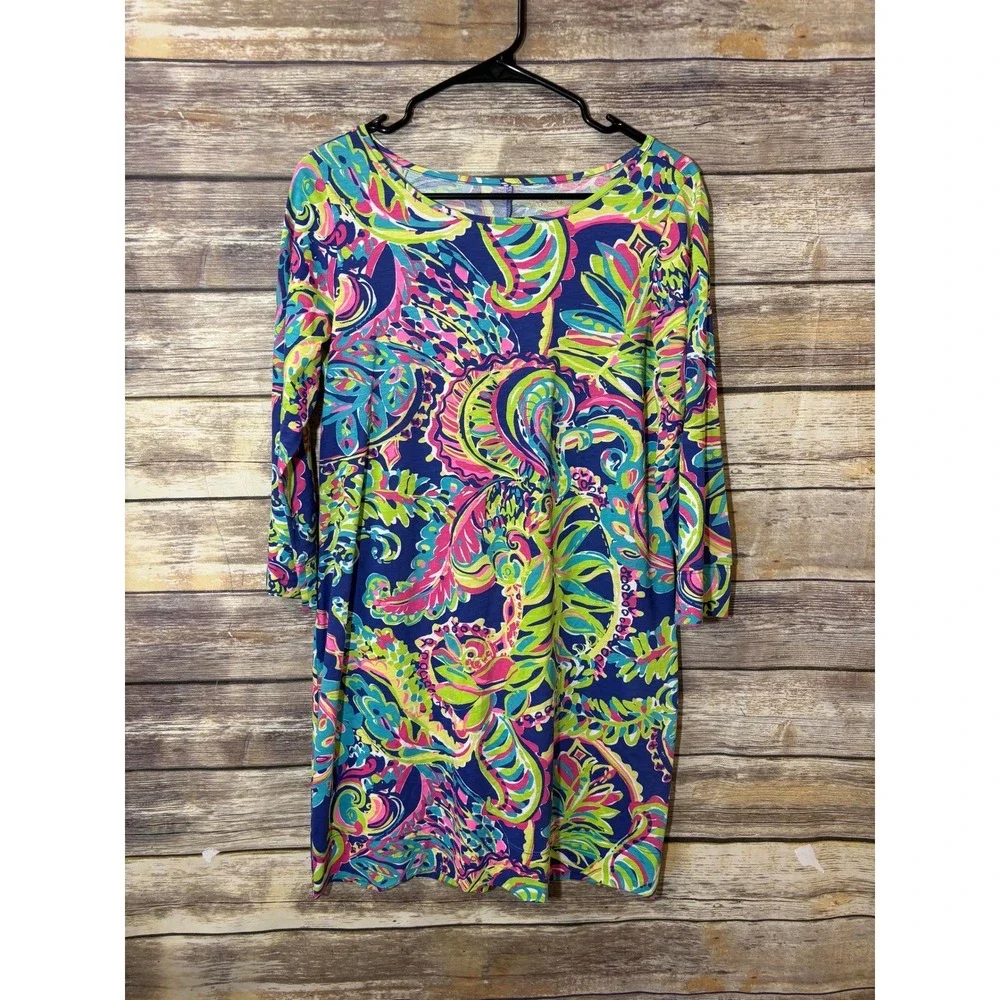 Lilly Pulitzer Marlowe Dress Boatneck Paisley Dress‎ Toucan Play Print S Small - Picture 2 of 6